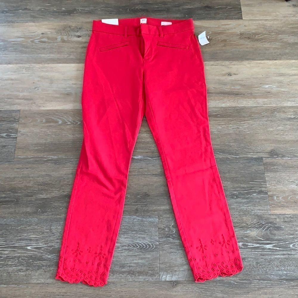 Gap sz4 Skinny Ankle Pants stretchy mid rise